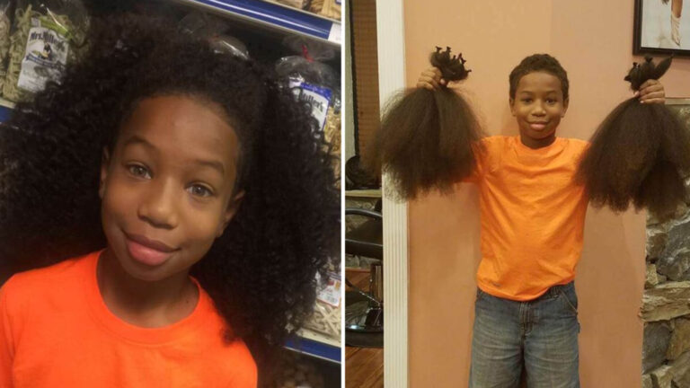 12-YEAR-OLD BOY DONATES 17 INCHES OF HAIR TO HELP MAKE WIGS FOR CHILDREN WITH CANCER