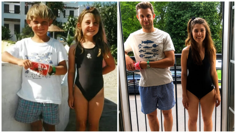 This couple married after a college romance only to find they were a ‘holiday romance’ at age six