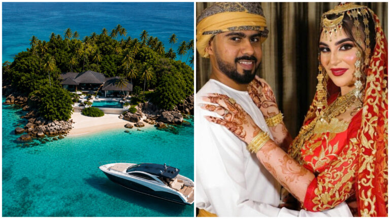 Millionaire buys an island for his wife so she can wear a bikini without worrying about the presence of other people.