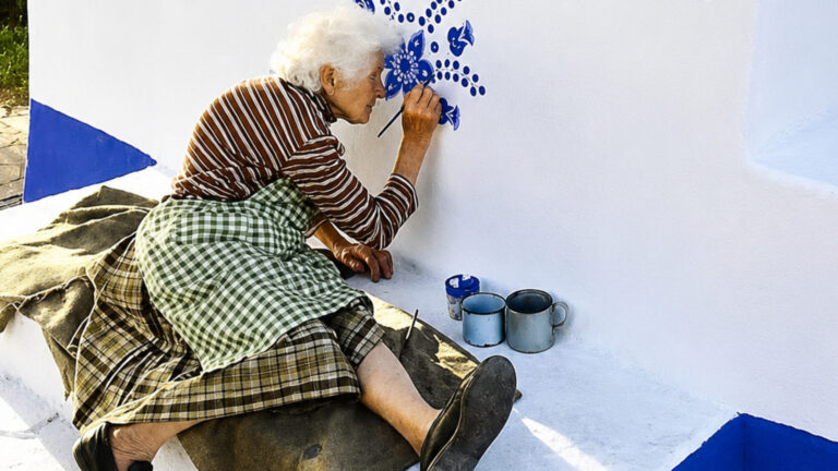 THIS 90 YEAR OLD GRANDMA FROM CZECH TURNS THE VILLAGE INTO HER ART GALLERY