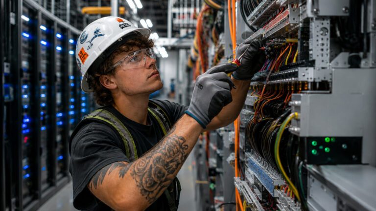 GEN Z ELECTRICIANS MAKING $280K AT AI DATA CENTERS