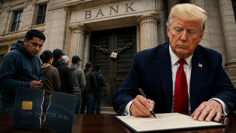 TRUMP ADMINISTRATION ANNOUNCES PLANS TO DE-BANK ILLEGAL IMMIGRANTS