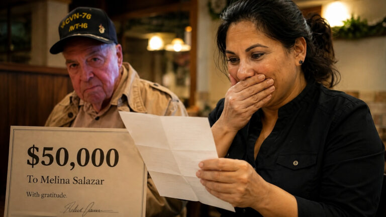 WAITRESS MELINA SALAZAR SPENT NEARLY SEVEN YEARS SERVING A NOTORIOUSLY RUDE CUSTOMER WHO NEVER TIPPED HER, ONLY TO DISCOVER THAT HE HAD LEFT HER $50,000 IN HIS WILL