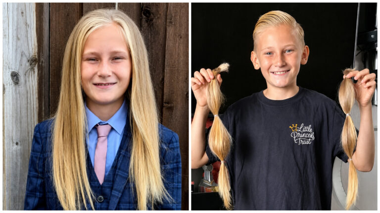 DESPITE THE BULLYING FOR HAVING LONG HAIR, 11-YEAR-OLD JACOB MCPEAKE DECIDED TO KEEP LETTING HIS LOCKS GROW TO DONATE THEM TO CHILDREN WITH CANCER