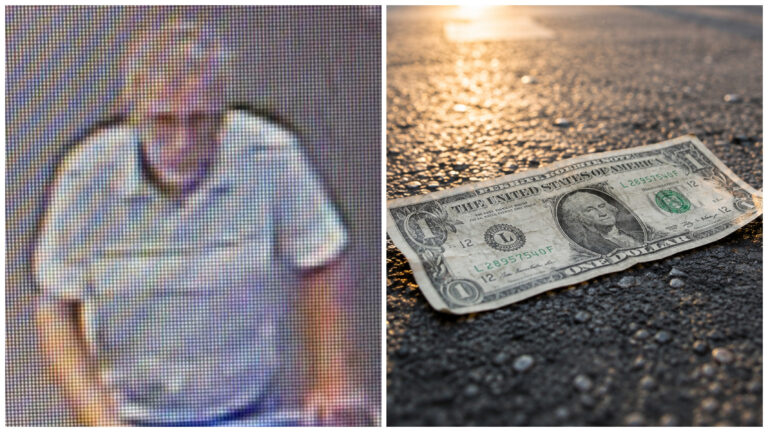 POLICE HAVE PUT OUT A SEARCH FOR A MAN WHO KEPT $30 HE FOUND ON THE GROUND, INSTEAD OF HANDING IT IN