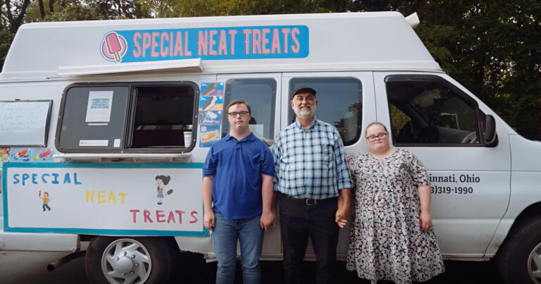 A FATHER OF 10 TURNED AN ICE CREAM TRUCK INTO A WORKPLACE FOR HIS TWO CHILDREN WITH DOWN SYNDROME
