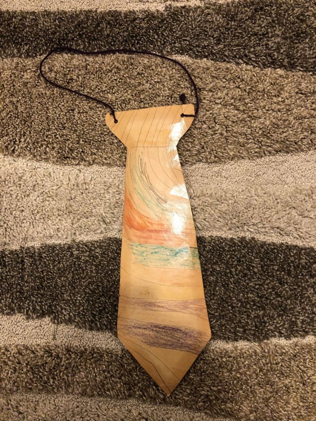 Daughter's Paper Tie: Dad Wore It to Her Wedding