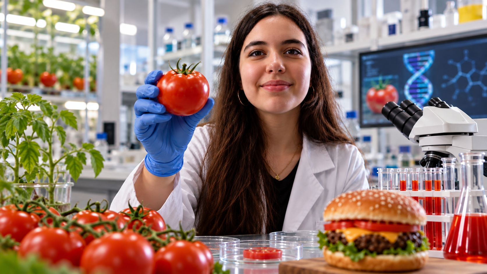 TEEN ENGINEERS TOMATOES MEANT TO TASTE LIKE A HAMBURGER