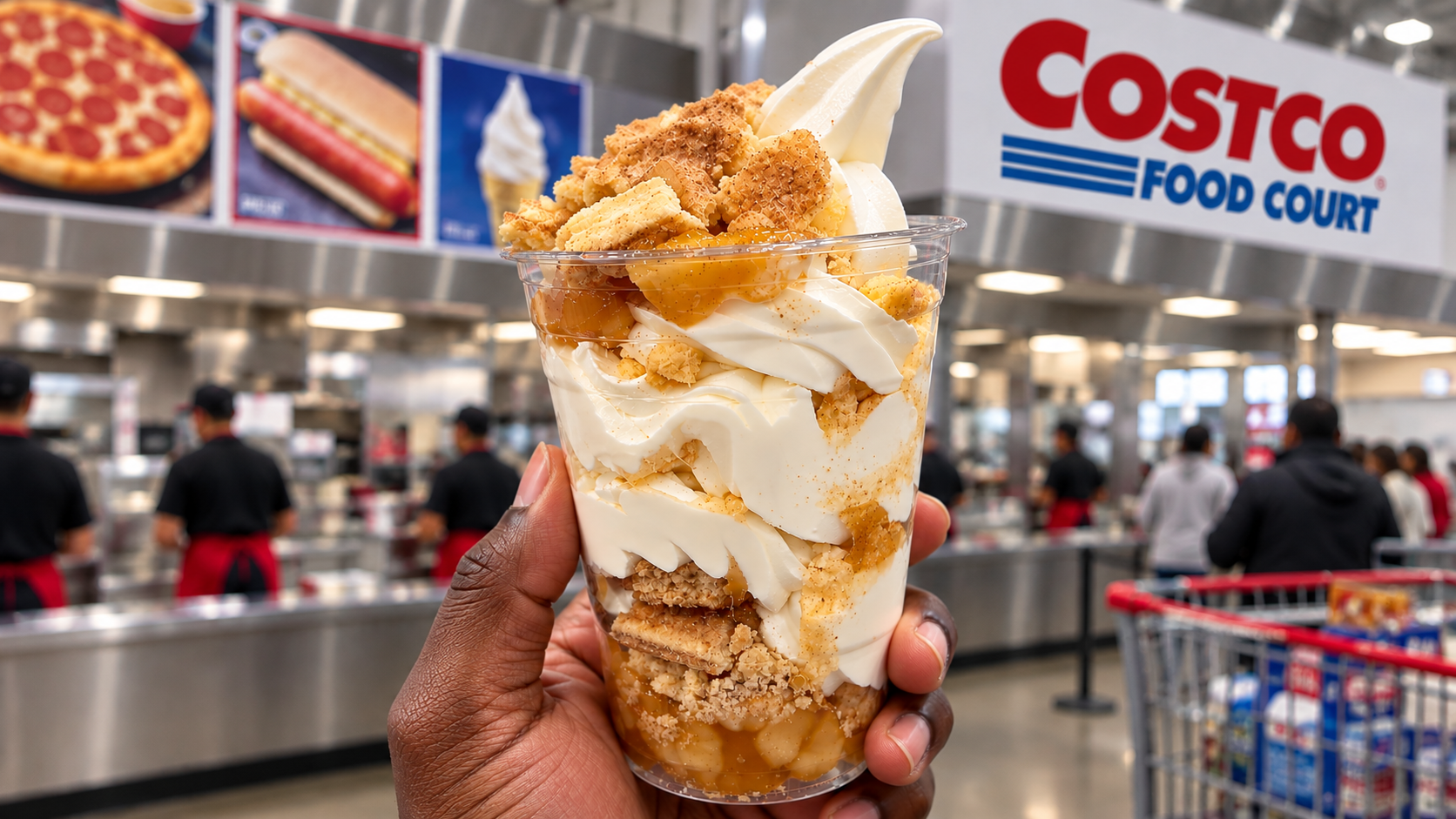 COSTCO DROPS $2.99 APPLE PIE SUNDAE AT FOOD COURTS
